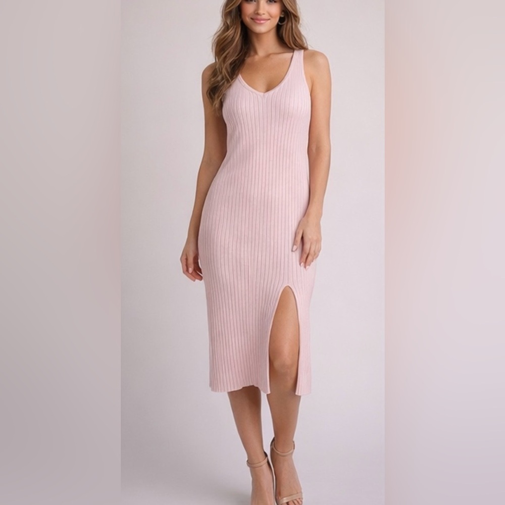 Blush knit Sleeveless Dress